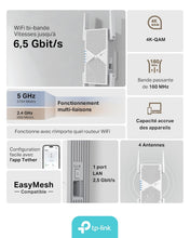 Load image into Gallery viewer, TP-Link RE405BE - BE6500 WLAN Signal Booster 7 Dual Band 6.5 Gbit/s with 2.5GbE Connection and EasyMesh Compatibility
