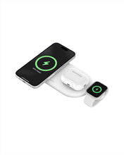 Load image into Gallery viewer, Belkin 3-in-1 MagSafe-Compatible Wireless Charging Pad with Qi2 15W - iPhone Charger - Fast Charging Wireless Charging Station for iPhone 17, 16, &amp; 15 Series, AirPods, Apple Watch, &amp; More - Black
