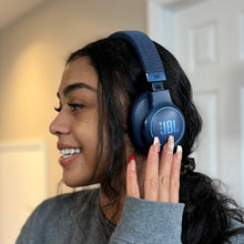 Load image into Gallery viewer, JBL Live 660NC - Wireless Over-Ear Noise Cancelling Headphones with Long Lasting Battery and Voice Assistant - Blue, Medium

