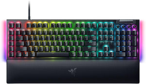 Razer BlackWidow V4 Mechanical Gaming Keyboard: Green Switches Tactile & Clicky - Chroma RGB - 6 Dedicated Macro Keys - Magnetic Wrist Rest - Doubleshot ABS Keycaps - Multi-Function Roller &Media Keys