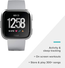 Load image into Gallery viewer, Fitbit Versa Lite Edition Smartwatch with S/L bands - White/Silver (Renewed)
