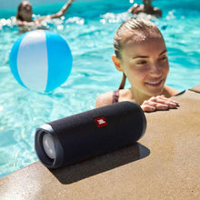Load image into Gallery viewer, JBL Flip 5 Waterproof Portable Wireless Bluetooth Speaker Bundle - (Pair) Black (Renewed)
