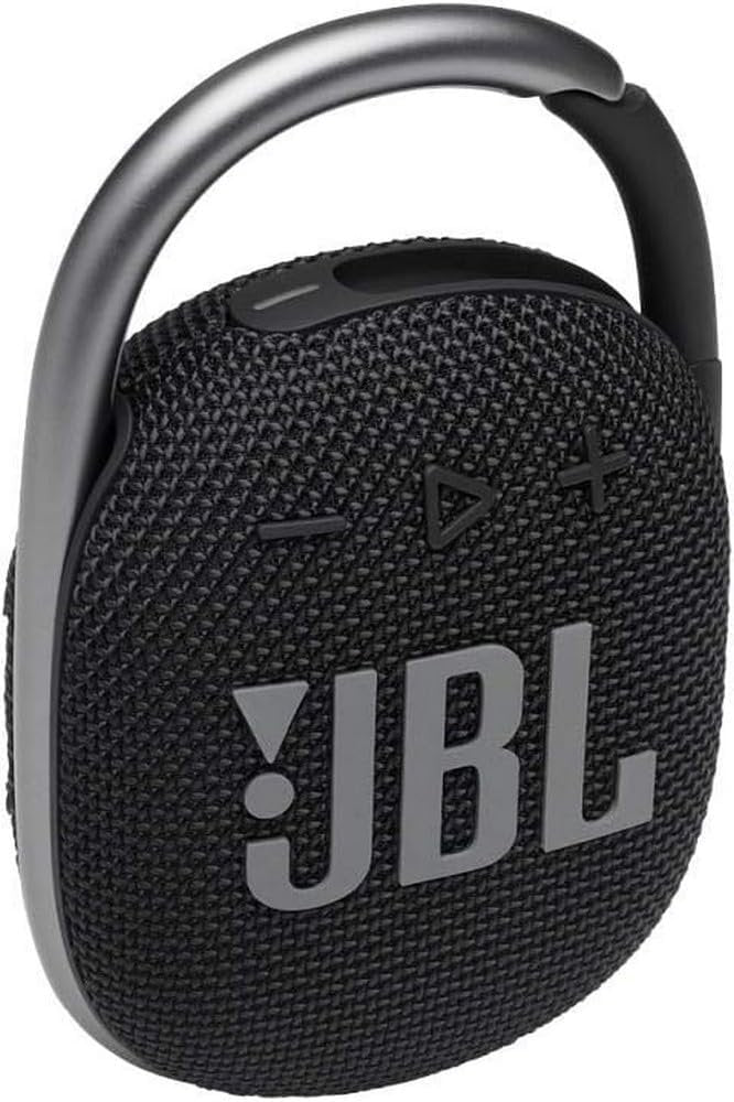 JBL Clip 4 - Portable Bluetooth speaker with a built-in battery, IP67 waterproof and dustproof, Compact size and great sound. - Black