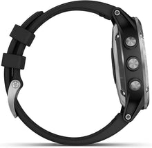 Load image into Gallery viewer, Garmin fēnix 5 Plus, Premium Multisport GPS Smartwatch, Features Color Topo Maps, Heart Rate Monitoring, Music and Pay, Black/Silver, Europe
