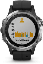 Load image into Gallery viewer, Garmin fēnix 5 Plus, Premium Multisport GPS Smartwatch, Features Color Topo Maps, Heart Rate Monitoring, Music and Pay, Black/Silver, Europe
