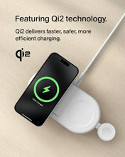 Load image into Gallery viewer, Belkin 3-in-1 MagSafe-Compatible Wireless Charging Pad with Qi2 15W - iPhone Charger - Fast Charging Wireless Charging Station for iPhone 17, 16, &amp; 15 Series, AirPods, Apple Watch, &amp; More - Black
