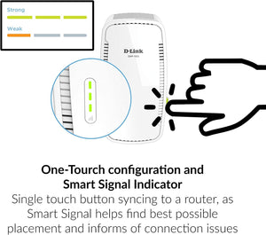 D-Link AC1750 Mesh Wi-Fi Range Extender - Cover up to 2000 sq.ft- Dual Band, MU-MIMO, Mesh, WPA3, Booster, Repeater, Access Point, Extend Wi-Fi in Your Home, Gigabit Port, Easy App Setup (DAP-1755-US)