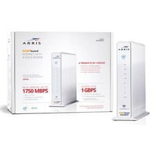 Load image into Gallery viewer, ARRIS Surfboard (24x8) Docsis 3.0 Cable Modem Plus AC1750 Dual Band Wi-Fi Router and Xfinity Telephone
