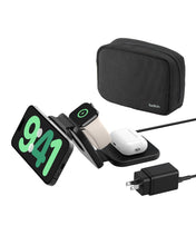 Load image into Gallery viewer, Belkin 2-in-1 Magnetic Charging Travel Pad 15W - MagSafe-Compatible Foldable Qi2-Certified Wireless Charging Station, iPhone Charger for iPhone 16 Series, Apple Watch 9, AirPods, and More
