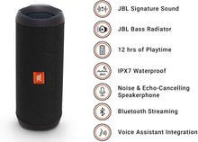 Load image into Gallery viewer, JBL Flip 4 Waterproof Portable Bluetooth Speaker (Black) (Renewed)
