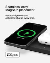 Load image into Gallery viewer, Belkin 3-in-1 MagSafe-Compatible Wireless Charging Pad with Qi2 15W - iPhone Charger - Fast Charging Wireless Charging Station for iPhone 16, 15, &amp; 14 Series, AirPods, Apple Watch, &amp; More
