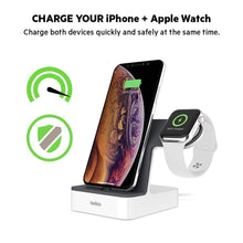 Load image into Gallery viewer, Belkin PowerHouse Charge Dock for Apple Watch + iPhone Charging Dock
