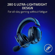 Load image into Gallery viewer, Razer BlackShark V2 HyperSpeed Wireless Gaming Headset: 280g Lightweight - THX Spatial Audio - Bendable Mic - 50mm Drivers - 2.4GHz, Bluetooth or USB - 70 Hr Battery w/USB Type C Charging - Black (Renewed)
