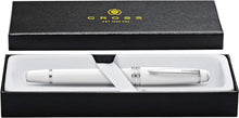 Load image into Gallery viewer, Cross Bailey Light Polished Resin Refillable Gel Ink Rollerball Pen, Medium Rollerball, Includes Premium Gift Box - Glossy White
