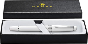 Cross Bailey Light Polished Resin Refillable Gel Ink Rollerball Pen, Medium Rollerball, Includes Premium Gift Box - Glossy White