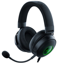 Load image into Gallery viewer, Razer Kraken V3 Wired USB Gaming Headset: Triforce Titanium 50mm Drivers - THX Spatial Audio - Chroma RGB Lighting - Hybrid Fabric &amp; Leatherette Memory Foam Cushions - Detachable HyperClear Mic (Renewed)
