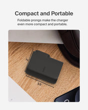 Load image into Gallery viewer, Belkin Hybrid Power Bank 5K + Wall Charger 25W - 2-in-1, Portable Battery w/USB-C Port &amp; USB-A Port - Travel Essential - Apple iPhone 17, Air, Pro, Pro Max, AirPods, Apple Watch - Black
