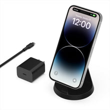 Load image into Gallery viewer, Belkin Magnetic Wireless Charger, (Power Supply Included) Wireless Charging Stand, Compatible with MagSafe for iPhone 12, 13, Pro, Pro Max, and Mini - Black
