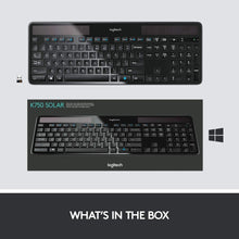Load image into Gallery viewer, Logitech Wireless Solar Keyboard K750 - for Windows (Renewed)
