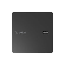 Load image into Gallery viewer, Belkin Power Strip Surge Protector - 4 Multiple Outlets &amp; 4 USB Charger Ports, Cube Outlet Extender for MacBook, iPhone 11/12 Pro Max, Galaxy S20+/Note 20 Ultra, Home, Office, Travel &amp; Desktop - Black
