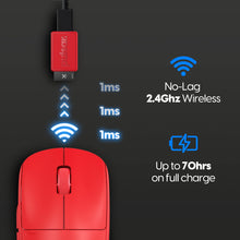 Load image into Gallery viewer, Pulsar Gaming Gears X2 Wireless Gaming Mouse, Ultra Lightweight, Symmetrical, 2.4 Ghz 1 ms, 26000 DPI, Optical Sensor PAW3395, TTC Gold Encoder (Renewed)
