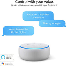 Load image into Gallery viewer, Kasa Smart Plug by TP-Link, Smart Home Wi-Fi Outlet works with Alexa, Echo, Google Home &amp; IFTTT,No Hub Required, Remote Control, 15 Amp, UL certified, 3-Pack (HS105P3),White
