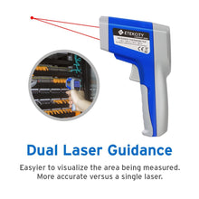 Load image into Gallery viewer, Etekcity Infrared Thermometer 1022D (Not for Human) Dual Laser Temperature Gun Non-contact-58℉~1022℉ (-50℃ ~ 550℃) with Adjustable Emissivity &amp; Max Measure, Standard Size, Blue &amp; Gray
