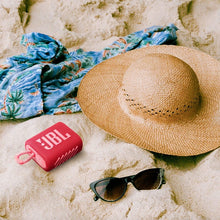 Load image into Gallery viewer, JBL Go 3: Portable Speaker with Bluetooth, Built-in Battery, Waterproof and Dustproof Feature - Red (JBLGO3REDAM)
