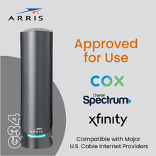 Load image into Gallery viewer, Arris Surfboard - G34- Renewed - DOCSIS 3.1 Gigabit Cable Modem &amp; Wi-Fi 6 Router (AX3000), Approved for Comcast Xfinity, Cox, Spectrum &amp; More, Four 1 Gbps Ports, 1 Gbps Max Speeds - Renewed
