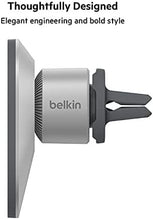 Load image into Gallery viewer, Belkin MagSafe Vent Mount Pro - MagSafe Phone Mount for Car, Magnetic Phone Holder Compatible with iPhone 15, iPhone 15 Plus, iPhone 15 Pro, iPhone 15 Pro Max, iPhone 14 &amp; iPhone 13 - Gray
