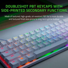 Load image into Gallery viewer, Razer Huntsman Mini 60% Gaming Keyboard: Clicky Optical Switches - Rapid Trigger Mode - Chroma RGB Lighting - PBT Keycaps - Onboard Memory - Snap Tap - White (Renewed)
