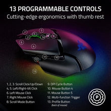 Load image into Gallery viewer, Razer Basilisk V3 Pro Customizable Wireless Gaming Mouse: Fast Optical Switches Gen-3 - HyperScroll Tilt Wheel - Chroma RGB - 11 Programmable Buttons - Focus Pro 30K Sensor - Classic Black
