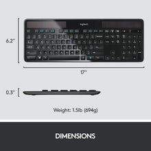 Load image into Gallery viewer, Logitech Wireless Solar Keyboard K750 - for Windows (Renewed)

