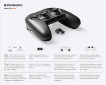 Load image into Gallery viewer, SteelSeries Stratus Duo Wireless Gaming Controller – Compatible with Android, Windows, VR, and Chromebooks – Dual-Wireless Connectivity – High-Performance Materials – Supports Fortnite Mobile

