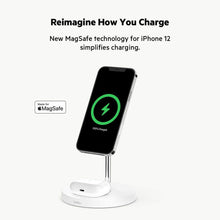Load image into Gallery viewer, Belkin MagSafe 2-in-1 Wireless Charging Stand for Apple iPhone 13, 14, 15 &amp; 16, &amp; AirPods
