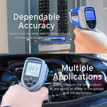 Load image into Gallery viewer, Etekcity Infrared Thermometer 1022D (Not for Human) Dual Laser Temperature Gun Non-contact-58℉~1022℉ (-50℃ ~ 550℃) with Adjustable Emissivity &amp; Max Measure, Standard Size, Blue &amp; Gray
