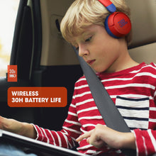 Load image into Gallery viewer, JBL Jr310BT Kids Wireless On-Ear Headphones - Bluetooth Headphones with Microphone, Safe Sound Under 85dB Volume, 30H Battery, Foldable, Comfort, Easy, Soft, Cool Colors (Red), Small
