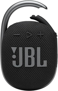 JBL Clip 4 - Portable Bluetooth speaker with a built-in battery, IP67 waterproof and dustproof, Compact size and great sound. - Black