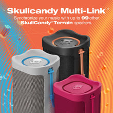 Load image into Gallery viewer, Skullcandy Terrain Wireless Bluetooth Speaker - IPX7 Waterproof Portable Speaker with Dual Custom Passive Radiators, 14 Hour Battery, Nylon Wrist Wrap, &amp; True Wireless Stereo
