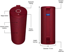 Load image into Gallery viewer, Ultimate Ears Boom 3 Portable Waterproof Bluetooth Speaker - Sunset Red (Renewed)

