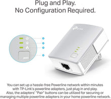 Load image into Gallery viewer, TP-Link AV600 Powerline Ethernet Adapter - Plug&amp;Play, Power Saving, Nano Powerline Adapter, Expand Home Network with Stable Connections (TL-PA4010 KIT)
