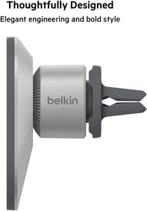 Belkin MagSafe Vent Mount Pro - MagSafe Phone Mount for Car, Magnetic Phone Holder Compatible with iPhone 15, iPhone 15 Plus, iPhone 15 Pro, iPhone 15 Pro Max, iPhone 14 & iPhone 13 - Gray