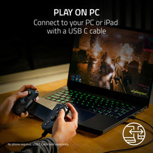 Load image into Gallery viewer, Razer Kishi V2 Gaming Controller for Android &amp; iPhone 15 Series (USB C): Console Quality Controls - Stream PC, Xbox, PlayStation Games on Phone, Mobile - Passthrough Charging - Virtual Controller Mode
