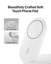 Load image into Gallery viewer, Belkin 3-in-1 MagSafe-Compatible iPhone Charger 15W, Foldable Magnetic Qi2-Certified Wireless Charging Station for iPhone 16, Apple Watch Series 10, AirPods 4, and More
