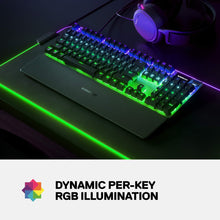 Load image into Gallery viewer, SteelSeries Apex 7 Mechanical Gaming Keyboard – OLED Smart Display – USB Passthrough and Media Controls – Tactile and Clicky – RGB Backlit (Blue Switch)
