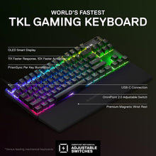 Load image into Gallery viewer, New SteelSeries Apex Pro TKL 2023 Ed.- World's Fastest Mechanical Gaming Keyboard - Adjustable Actuation - Esports Tenkeyless - OLED Screen - RGB - PBT Keycaps - USB-C
