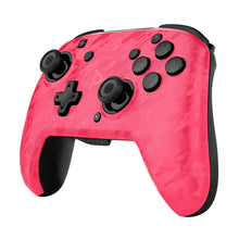 Load image into Gallery viewer, PDP Gaming Faceoff Deluxe Wireless Switch Pro Controller - Pink Camo / Camouflage - Officially Licensed by Nintendo - Customizable buttons, sticks, triggers, and paddles - Motion Sensing Controllers
