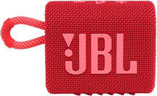 Load image into Gallery viewer, JBL Go 3: Portable Speaker with Bluetooth, Built-in Battery, Waterproof and Dustproof Feature - Red (JBLGO3REDAM)
