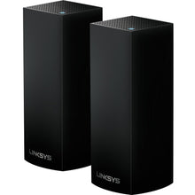 Load image into Gallery viewer, Linksys WHW0302B Velop Intelligent Mesh WiFi System: AC4400, Tri-Band Wi-Fi Router, Wireless Network for Full-Speed Home Coverage (Black, 2-Pack)
