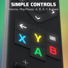 Load image into Gallery viewer, PDP Gaming Media TV Remote Control for Xbox Series X|S and One, Officially Licensed by Microsoft, Motion Activated Backlight, Compact Navigation Toggle
